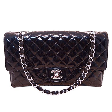 chanel flap bag patent leather|chanel patent flap bag.